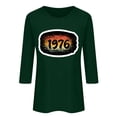 thumbnail image 3 of Aoochasliy Women's 1976 Letter Printed Tee Vintage Retro Comfy Casual 3/4 Sleeve Crew Neck Tops 50th Birthday Gift for Celebration Party Holiday Family Gathering, 3 of 4