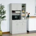 thumbnail image 2 of HOMCOM Vaisselier de Cuisine 71 Pouces avec Armoire de Rangement, Buffet Moderne avec Vaisselier, 2 of 10