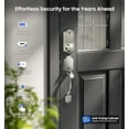 thumbnail image 5 of Veise Fingerprint Smart Front Door Lock with Handle Set, App Control Keyless Entry, Touchscreen Keypad, Emergency Power Port, Auto Lock, Easy Install, Metal Satin Nickel, 5 of 10