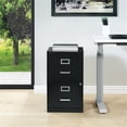 thumbnail image 2 of 2 Drawer Locking Metal File Cabinet in Black, 2 of 10