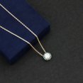 thumbnail image 6 of Rosec Jewels Lab Grow Diamond Pendant with Chain - Vintage Inspired Diamond Emerald Necklace - EF-VS Grade, 10K Yellow Gold, 6 of 8