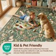 thumbnail image 4 of Design&I 3'x5' Washable Throw Rug Moody Whimsical Bird Toile Distressed Botanical Sprigs Vintage for Entryway, Kitchen, Ultra-Thin & Non-Slip Skid-Resistant Small, 4 of 7