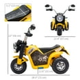 thumbnail image 3 of Aosom 6V Kids Electric Motorcycle, Battery Powered Ride-On Dirt Bike Yellow, 3 of 9