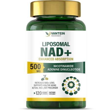 Liposomal NAD+ Supplement, NAD+ 500mg with TMG 250 mg for Ultra Max Enhanced Absorption, Promotes Anti-Aging, Energy and DNA Repair, Brain Function - 120 Capsules