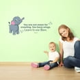 thumbnail image 2 of Have Wings Cute Elephant Life Quote Cartoon Quotes Decors Wall Sticker Art Design Decal for Girls Boys Kids Room Bedroom Nursery Kindergarten Home Decor Stickers Wall Art Vinyl Decoration (15x30 inch), 2 of 2