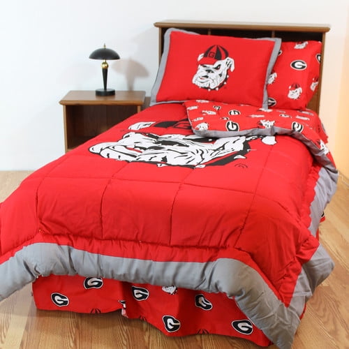 image: College Covers NCAA Georgia Reversible Bed in a Bag Set