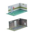 thumbnail image 1 of 2 uds 1/24 modelo de coche coches de juguete estacionamiento pantalla telón de fondo modelo de automóvil escena verdepisogrispared Zulema estacionamiento, 1 of 7