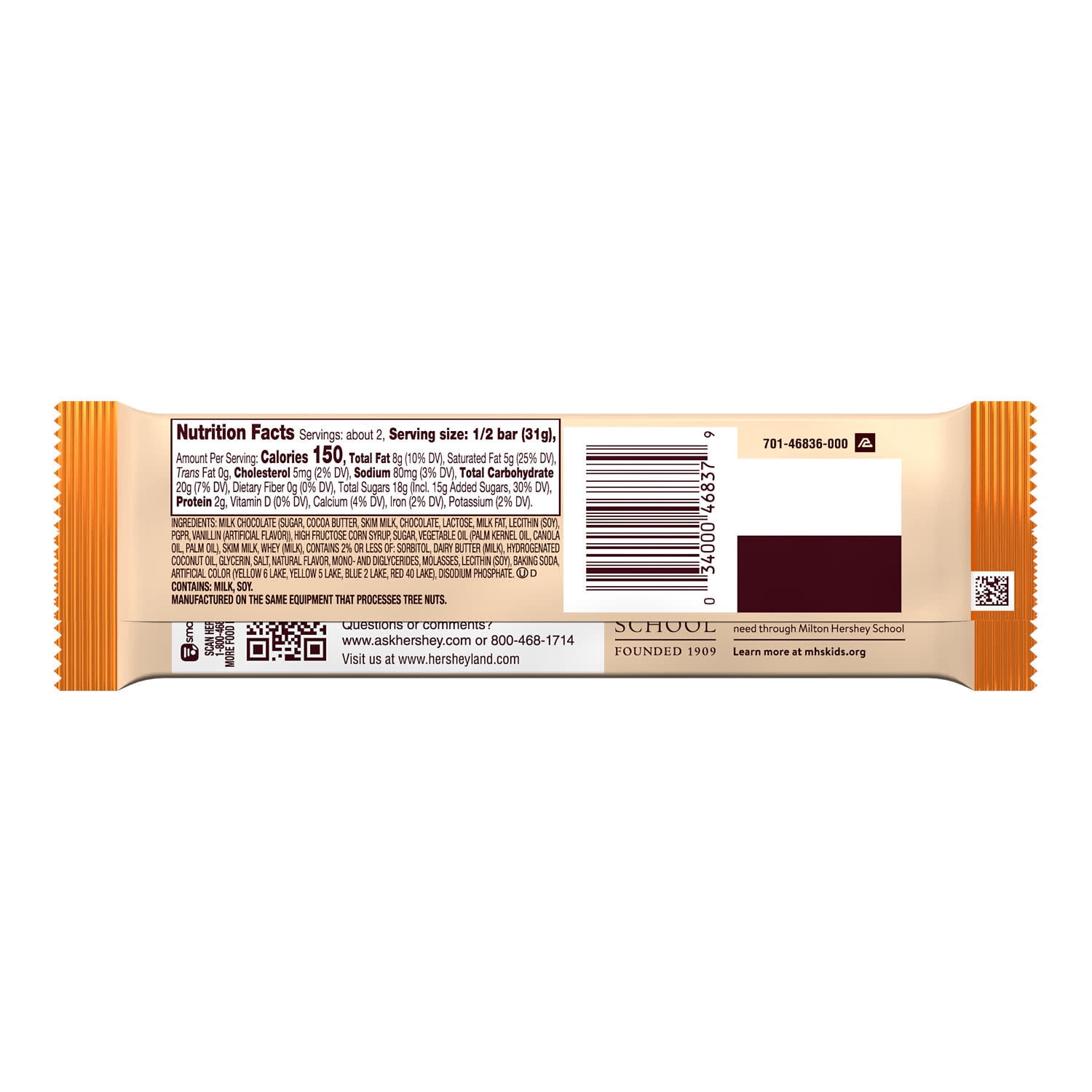 Hershey's Salted Caramel Creme Flavored King Size, Candy Bar, 2.2 Oz