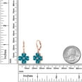 thumbnail image 2 of Gem Stone King 18K Rose Gold Plated Silver London Blue Topaz Dangle Earrings for Women (7.62 Cttw, Gemstone November Birthstone, Heart Shape 6MM), 2 of 3