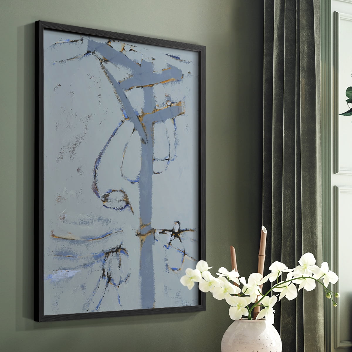 Wires VI Framed Print - Solid Wood in Single Picture Frame Solid Wood 2 Framed Print