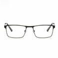 thumbnail image 3 of 3 Pairs of Mens Classic HD Rectangle Reading Glasses +2.0, Metal Black Spring Hinges Classic Readers 2.0, 3 of 5