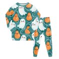 thumbnail image 6 of Futezty Toddler Boys Girls Halloween Pumpkin Pajamas Cute Ghost Print Pjs for Boy Jammies Little Kids Sleepwear Clothes Sets 2T-9T, 6 of 7