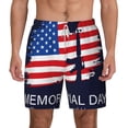 thumbnail image 3 of Uemuo Memorial Day Pattern Mens Swim Trunks Quick Dry Board Shorts with Mesh Lining, Stretch Beach Shorts Quick Dry No-Chafing Board Shorts-Medium, 3 of 9