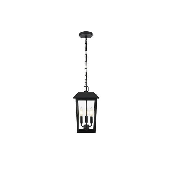 Elegant Lighting Riggs 8 x 15 inch Outdoor Pendant in Black