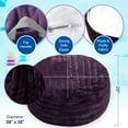 thumbnail image 4 of Cheer Collection Faux Fur Bean Bag and Stuffed Animal Storage Case, Purple, 4 of 5