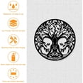 thumbnail image 6 of Tree of Life Shape Silhouette Black Wall Hanging Metal Decoration for Home Office Wall Decoration, 6 of 8