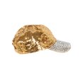 thumbnail image 4 of Womens Sequin Fashion Baseball Cap w/ Full Stoned Bill - Gold, 4 of 4