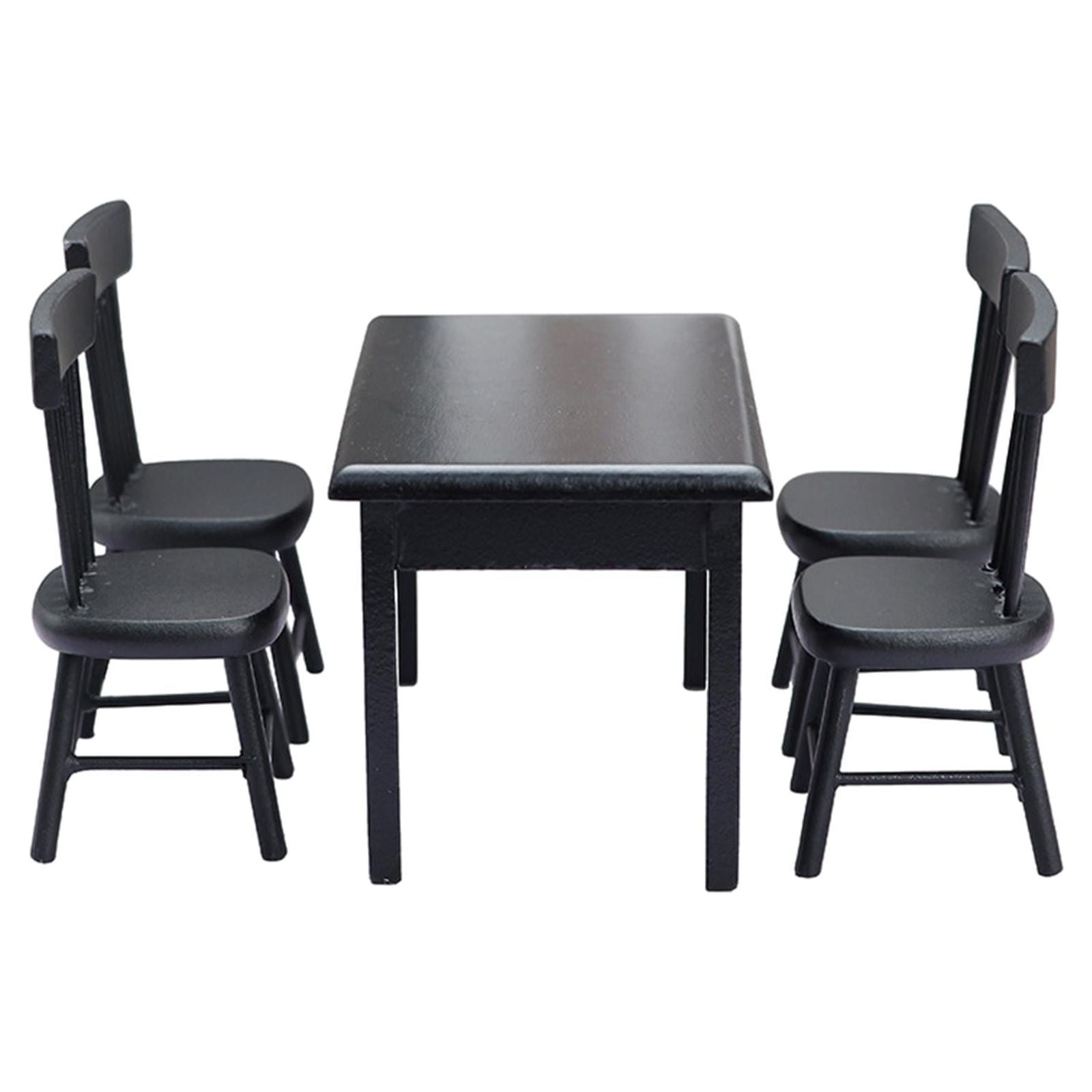 STARTIST Simulation Miniature Dining Table Chair Set Dolls House Furniture Set Dollhouse