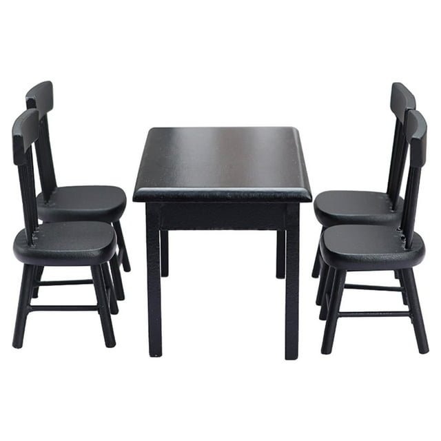 de sillas y de comedor en miniatura, accesorio para casa de , 1 y 4 sillas, decoración de cocina para casa de , modelo