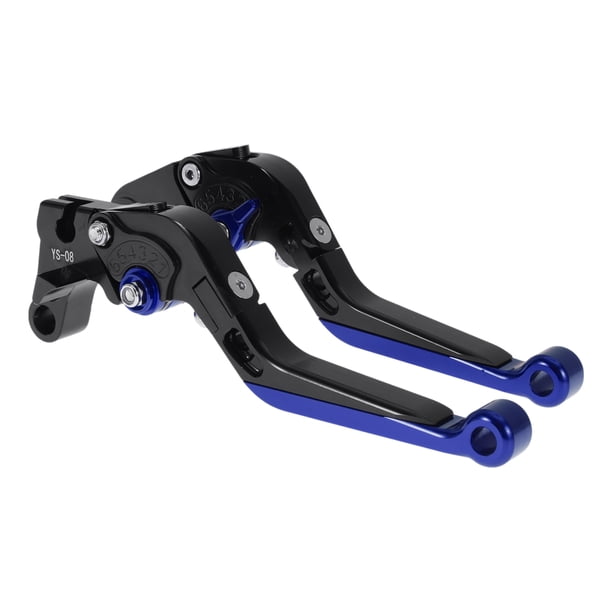 Palancas de freno y embrague cortas y largas para Honda CBR600RR 07-16, palanca de freno ajustable de motocicleta, aleación de aluminio, mango negro con extremo azul