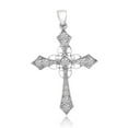 thumbnail image 2 of 14K White Gold Diamond Celtic Cross, 2 of 2