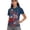 250th Anniversary Flower, variant on Aplkyhs Blue Women's Golf Shirt Tennis Shirts Breathable Fabric Golf Tennis Shirts Machine Washable Keep Cool in Hot Weather Soft and Comfortable Moisture Wicking