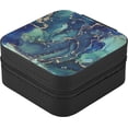 thumbnail image 3 of Coolnut Marble Travel Jewelry Box PU Leather Jewelry Organizer Ideal Gift for Women Girls, Portable Mini Jewelry Travel Case for Stud Earrings Rings Necklaces Bracelets Women Gifts, 3 of 7