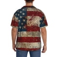 thumbnail image 3 of Lsque American Flag1 print Men's Cuban Collar Short Sleeve Shirt Summer Beachwear Casual Button Down Fashionable Vacation Leisure Shirt-Medium, 3 of 7