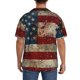 thumbnail image 3 of Balery American Flag1 Camisa Casual de Manga Corta con Botones para Hombre, Texturizada, Estilo Cubano, para Playa, Verano-Medium, 3 of 5