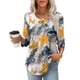 thumbnail image 2 of Blusa XIEERDUO con estampado floral de manga 3/4 para mujer de verano 2025, 2 of 6