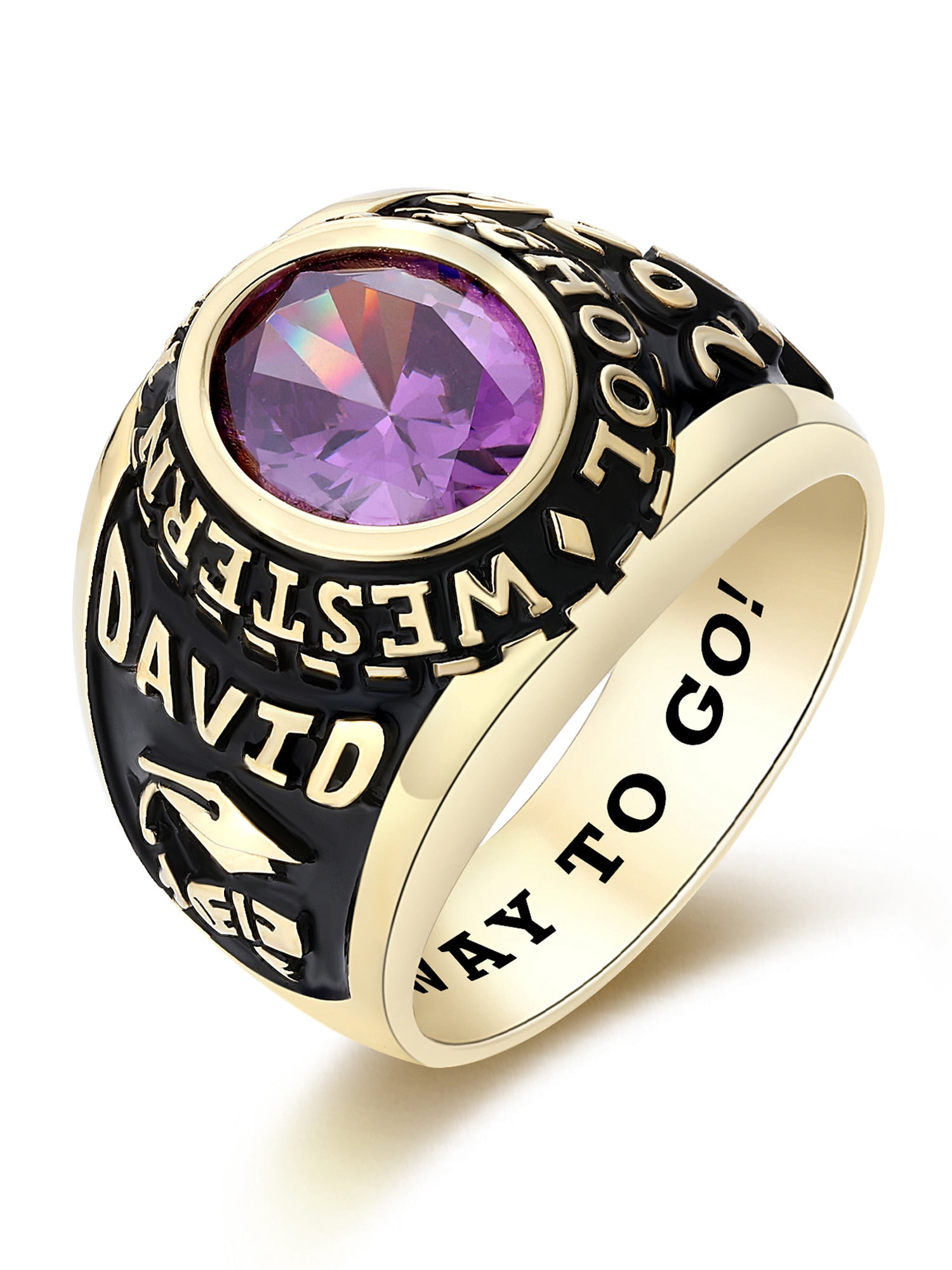 Mementos USA Custom X-Large Men's Class Rings Sterling Silver for High School and College Graduation