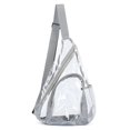 thumbnail image 2 of Deago Clear PVC Sling Bag Stadium Approved Clear Shoulder Crossbody Backpack for Hiking, Stadium or Concerts (Gray), 2 of 9