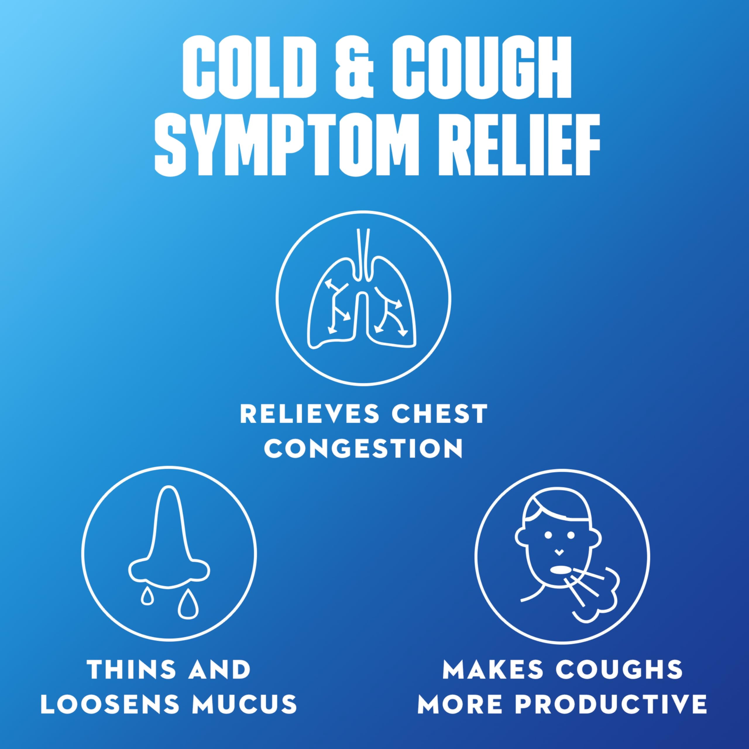 Chest Congestion, Mucinex 12 Hour Extended Release Tablets, 40ct, 600 mg Guaifenesin Relieves Chest Congestion Caused by Excess Mucus, #1 Doctor Recommended OTC expectorant