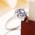 thumbnail image 5 of 925 Silver Ring Gift Glamorous Cubic Zircon Wedding Women Party Jewelry Sz 6-10, 5 of 8