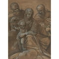 thumbnail image 3 of Giacomo Cavedone 14x18 Black Modern Framed Museum Art Print Titled - The Virgin and Child with Two Male Saints (1577-1660), 3 of 5