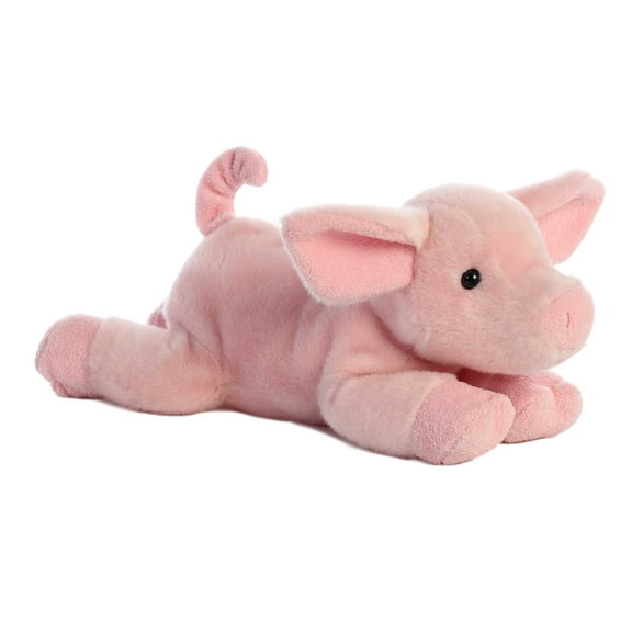 Aurora - Medium Pink Flopsie - 13" Pickles Piglet - Adorable Stuffed Animal