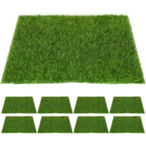 Niceauty 9Pcs Realistic Artificial Turf Green PVC for Model Display Decor