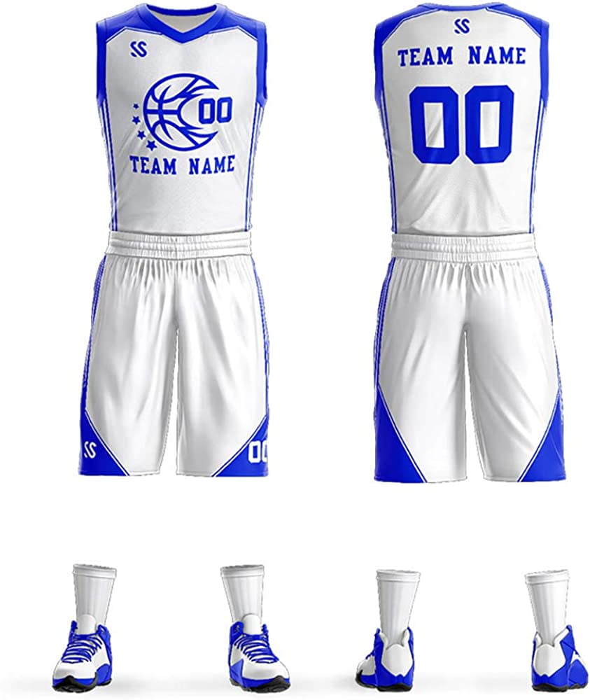 Custom Basketball Jersey Team Uniform Jersey Personalized Printed with  Name,Number,Logo for Men Youth