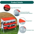 thumbnail image 2 of Nesting Boxes for Chickens, 6 Hole Chicken Nesting Boxes with legs, Chicken Laying Box with Lid Cover, Roll Away Nest Box for Chicken Coop to Protect Eggs, Red, 2 of 9