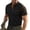 Black, variant on Henley Short Sleeve Shirt For Men Color Block Casual Contrast Trim Button Placket Tops Cotton Blend Knit Polo Shirt With Chest Pocket For Outdoor Sports And Daily Wear