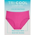 thumbnail image 3 of Fruit of the Loom Women's Breathable Underwear Plus Size Hi Cut - Micro Mesh - 10 Pack - Assorted Colors, 9, 3 of 6