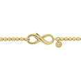thumbnail image 3 of Everly Women's Fancy-Cut Yellow Gold Flash Plated Sterling Silver Yellow Ball Link Infinity Bracelet, 3 of 8
