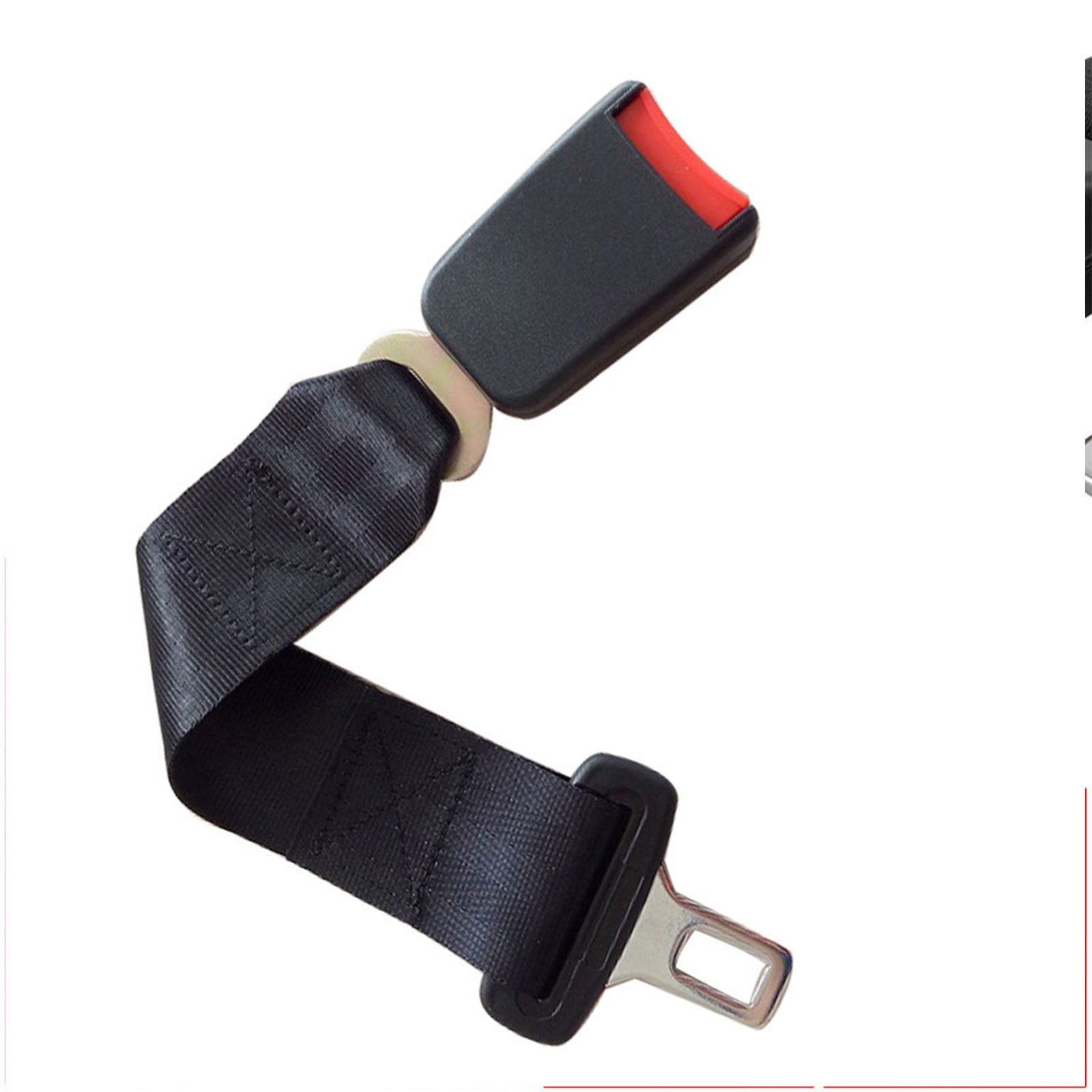 Pair Auto Seat Belt High Strength Nylon Extender Extension Buckle Safety Belt 