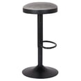 thumbnail image 5 of Juno PU Leather Gaslift Backless Swivel Bar Stool,Set of 2 - Vintage Mist Gray, 5 of 5