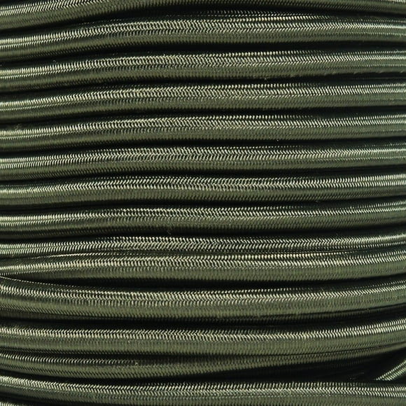 GOLBERG Elastic Shock Cord - 2.5mm, 1/32, 1/16, 3/16, 5/16, 1/8, 3/8, 5/8, 1/4, 1/2 inch Diameter - 10, 25, 50, 100 ft Lengths - Made in The USA (Olive Drab, 1/4in x 10ft)