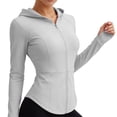thumbnail image 5 of Women's UPF 50+ Sun Protection Hoodie Jacket Slim Yoga Sun Protection Top Long Sleeve Hoodless Casual Jacket, 5 of 8