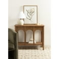 thumbnail image 3 of Kate and Laurel Ulla Modern Tiered Rectangle Console Table, 36 x 13 x 30, Rustic Brown, Transitional Two-Tier Wood Arched Entryway Table with Storage for Behind Couch Home Decor Option, 3 of 10