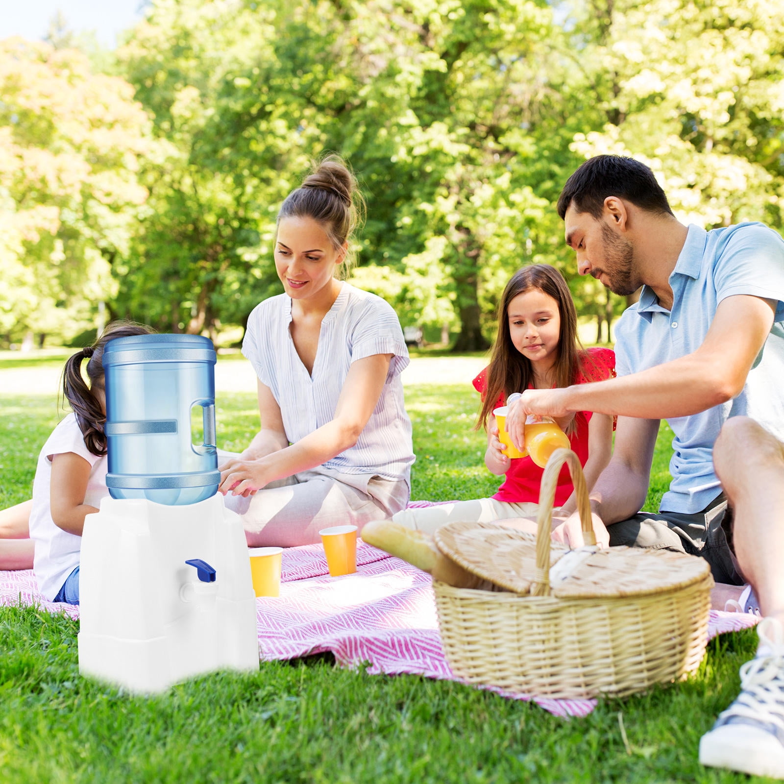 Raindrops Portable Countertop Cold Water Dispenser with Faucet PP Material Multi Color