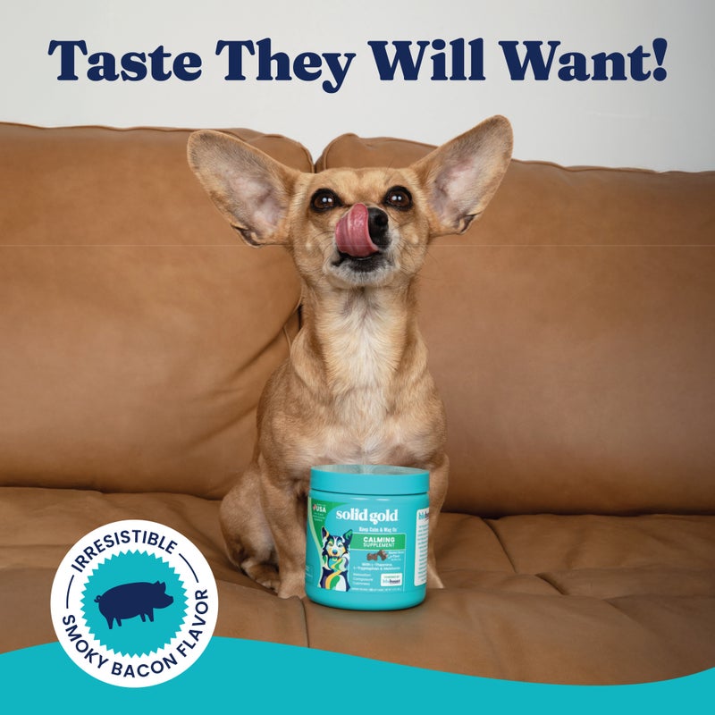 Solid Gold Calming Supplement for Dogs, for Relaxation, Composure & Calmness, 120ct