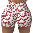thumbnail image 2 of Honeii Cherry_1 Print Women's Workout Shorts, Gym Shorts for Active Wear, Sports Shorts,Women's Running Shorts,Quick Dry Athletic Shorts-XX-Large, 2 of 8